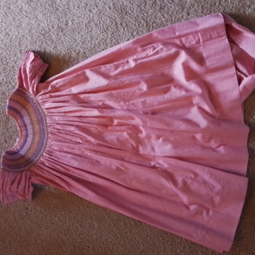 Pink Smocked Dress